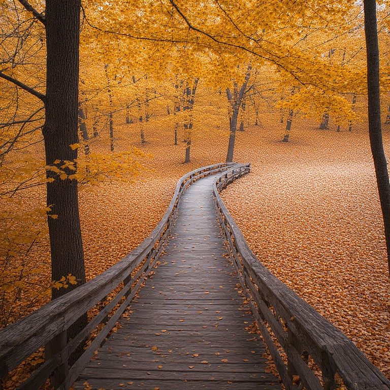 In a mesmerizing autumnal wonderland