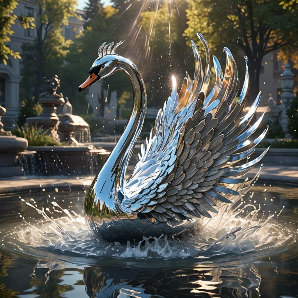 swan fountain