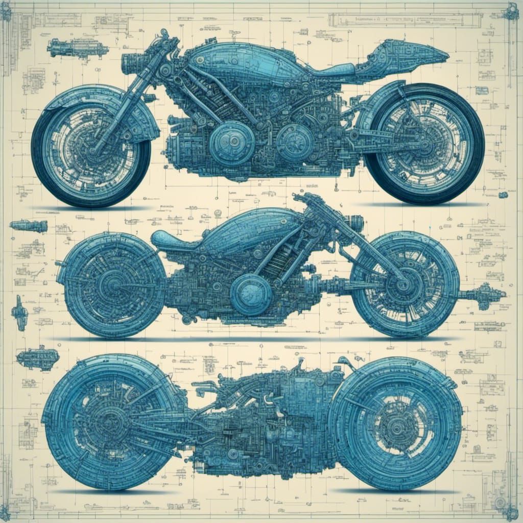 Futuristic motorbike