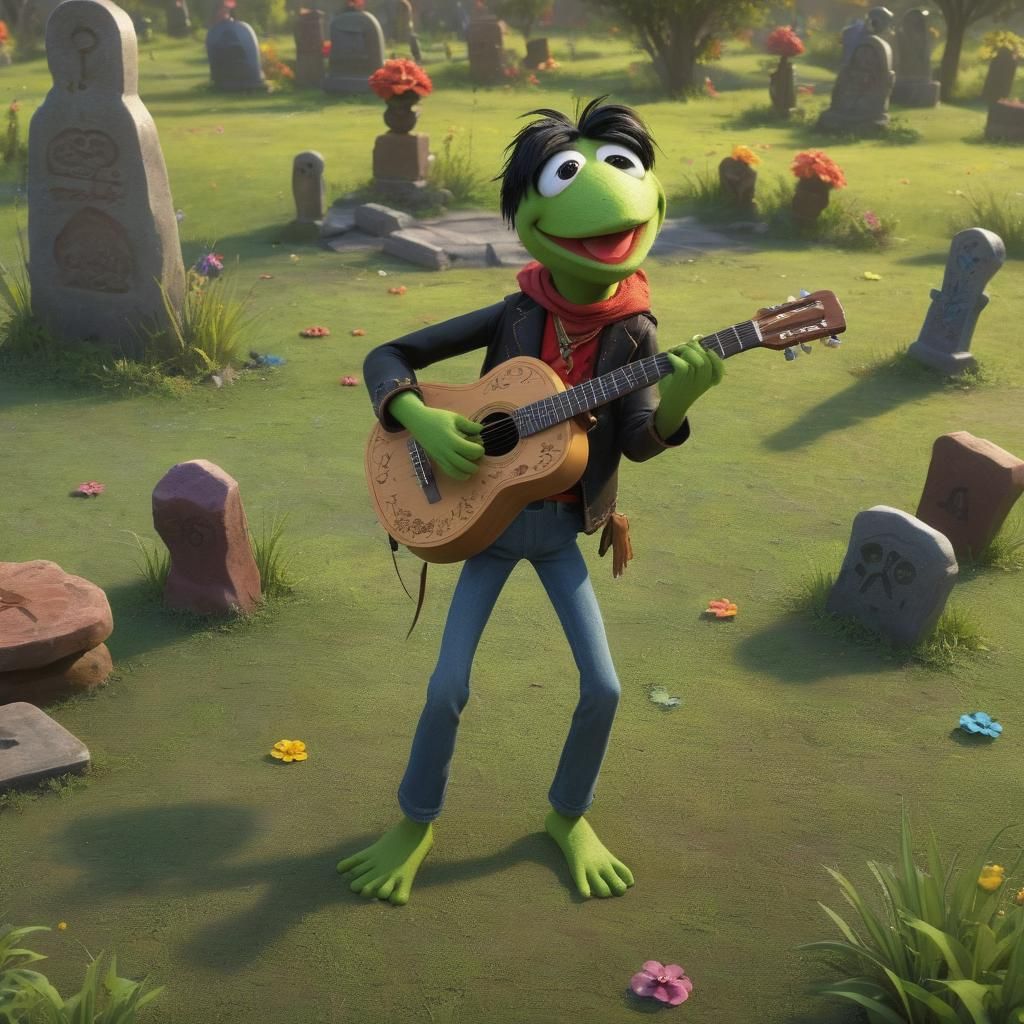 Kermit as Miguel from Coco 1