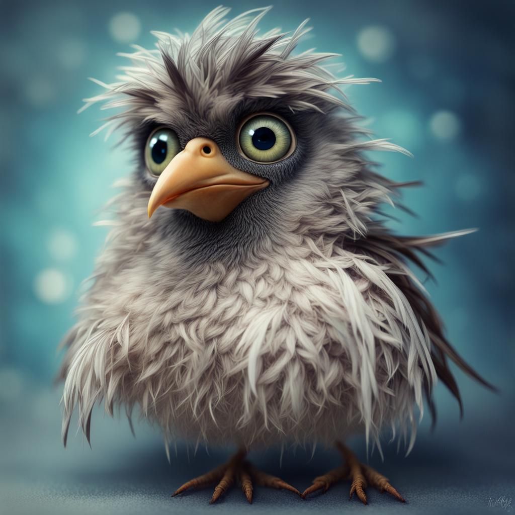 Scruffy Bird - AI Generated Artwork - NightCafe Creator