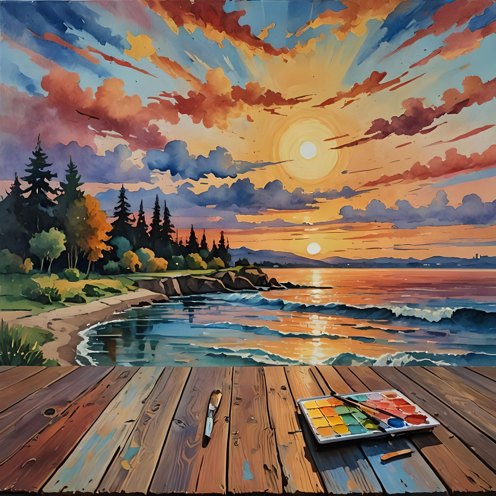 I drew the sunset