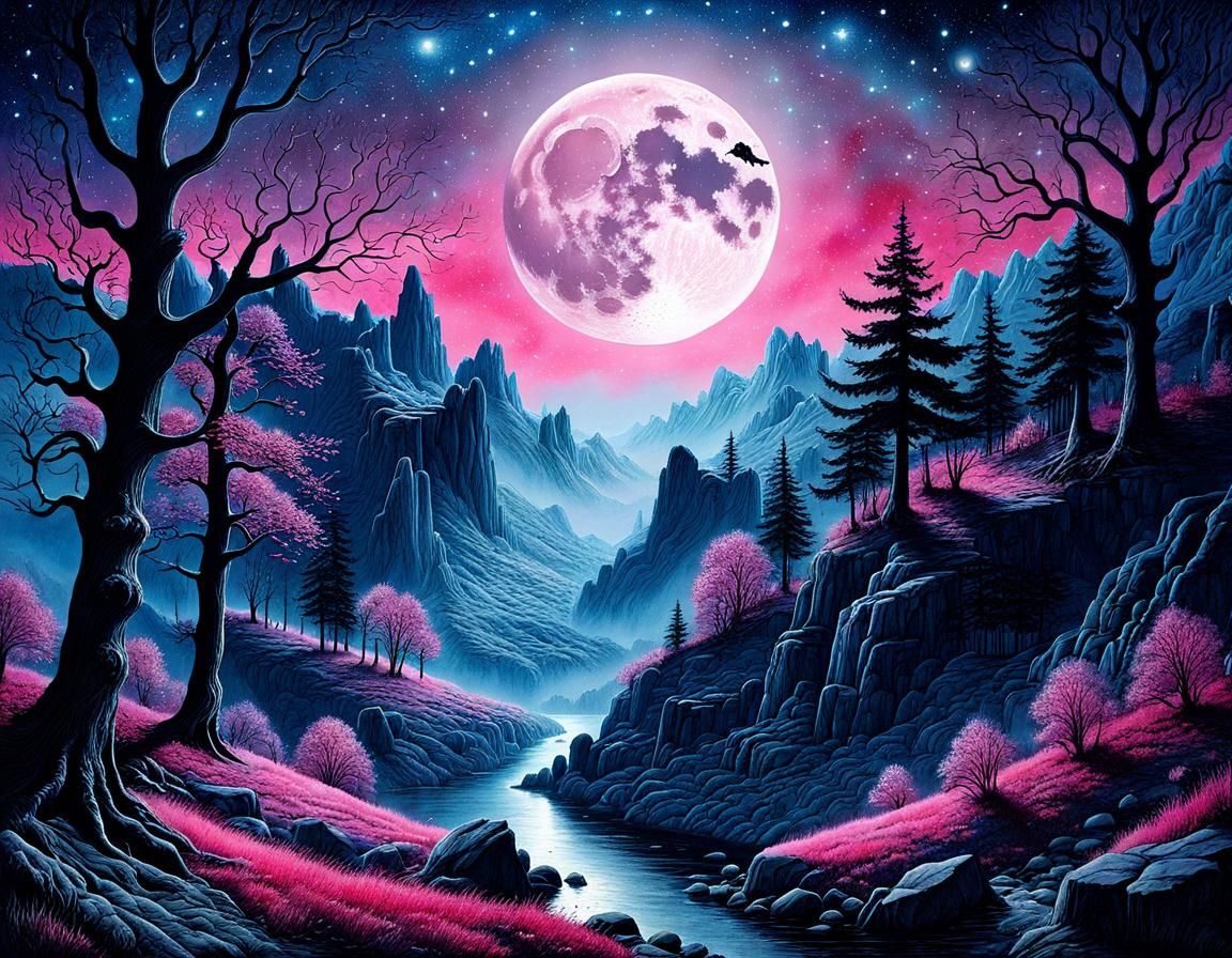 Soft watercolors scary beautiful ash trees quarry mountains ...