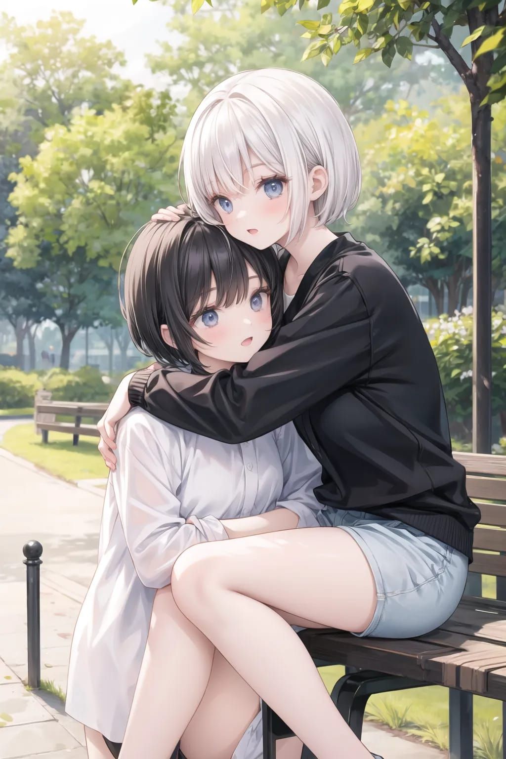 Moon and Ashe, two friends