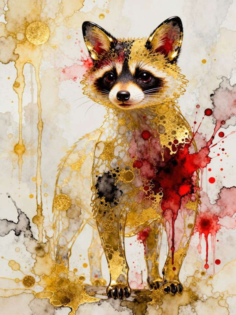 Ralph Steadman's Minimalist Surrealism <lora:Glass animals:1.0> 