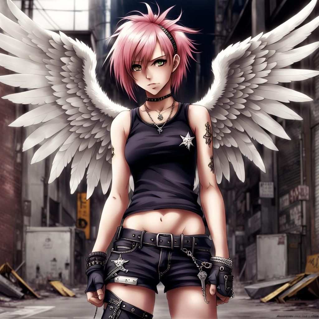 Female punk rock angel.