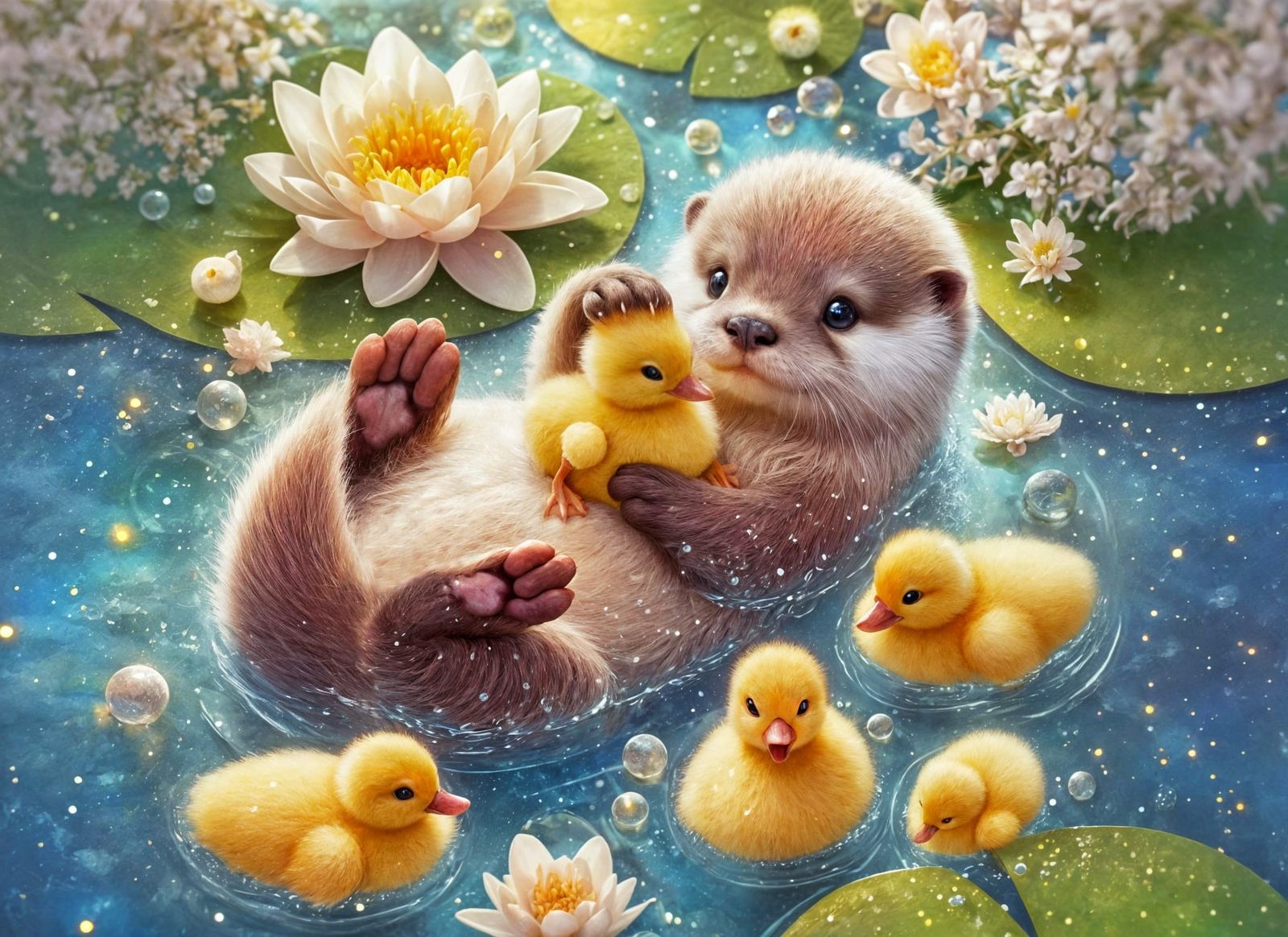 Otis Otter and Friends  by @Krys