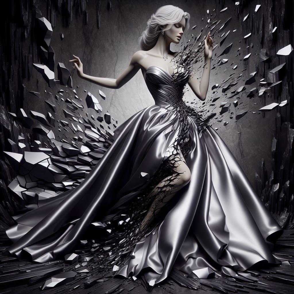 Fractured Scandinavian Beauty in Dark Crystalline Splendor