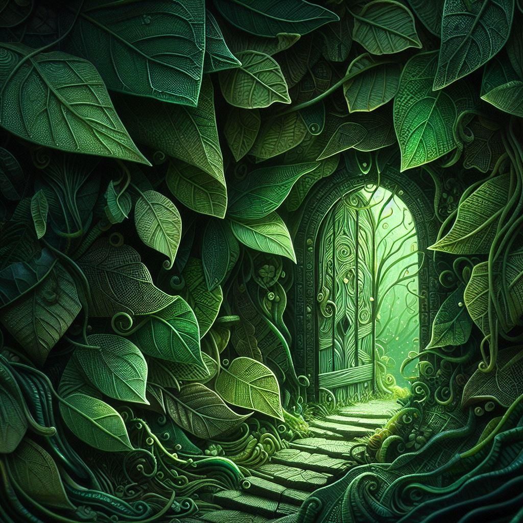 Miniature doorways lead to enchanted realms.