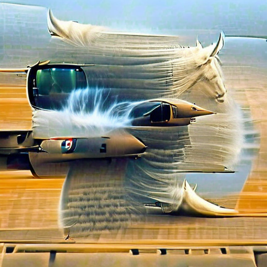 breaking through the sound barrier airbrush art poster art