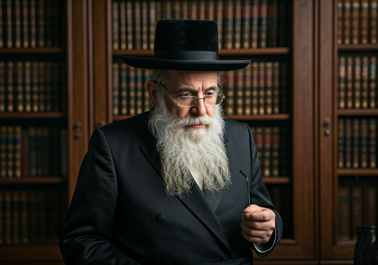 Serious Hasidic Rabbi Contemplates Life's Big Questions