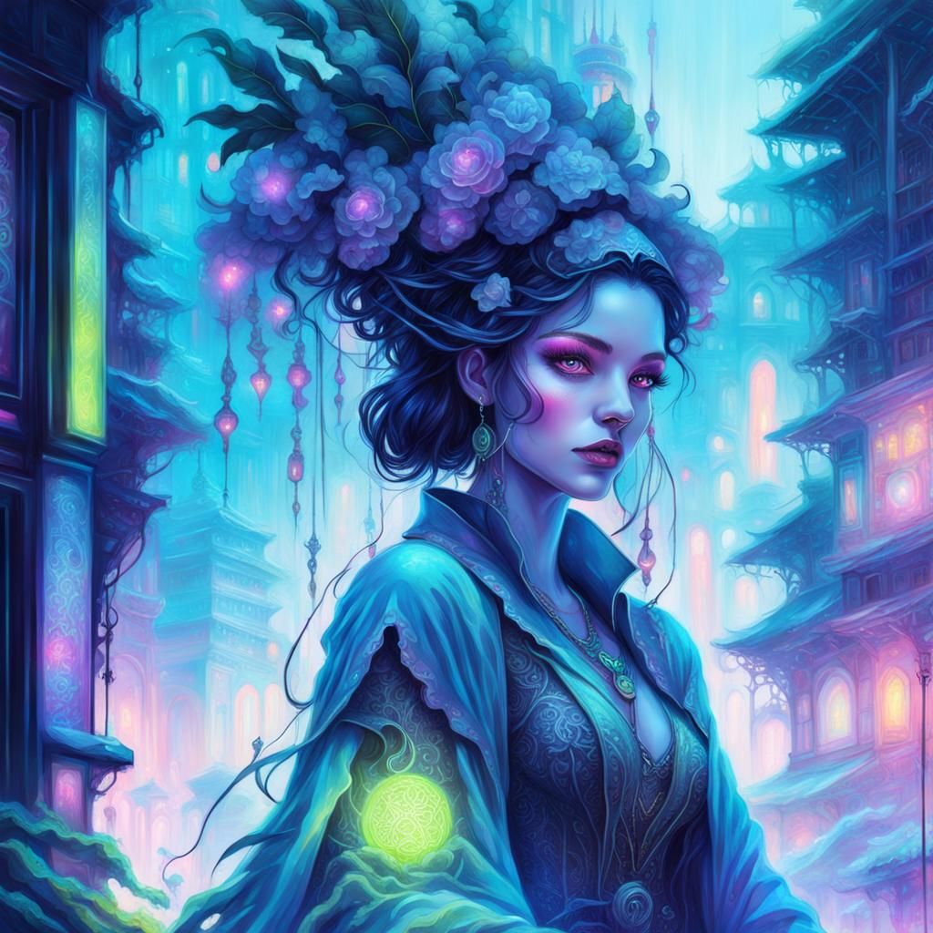 Neon Woman  by @Quibbles