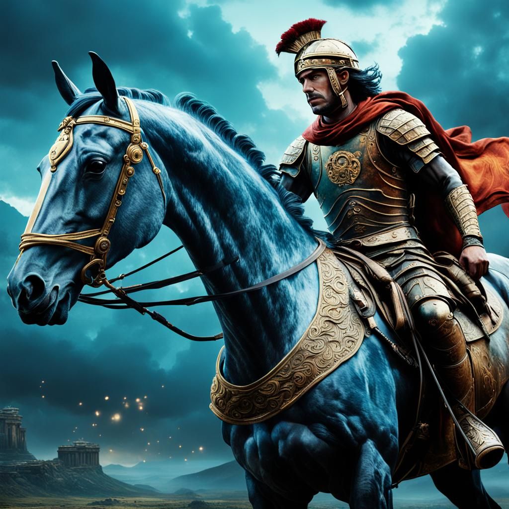 Alexander The Great and Bucephalus variant - AI Generated Artwork ...