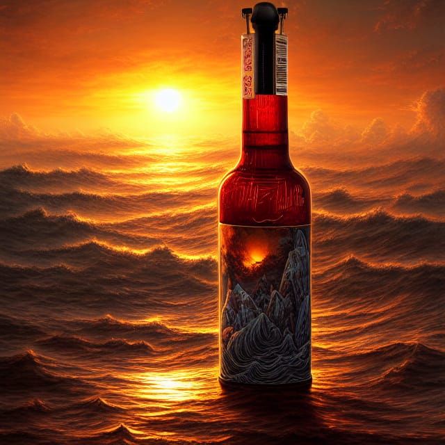 Sunset in a bottle  undefined