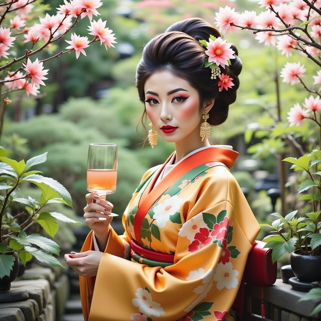 <lora:Geisha kimono Flux:1.0> GEISHA