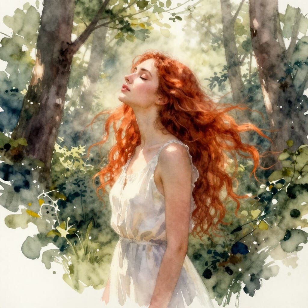 This artwork harmoniously blends Willem Haenraets style with the delicate, expressive watercolour techniques ...  by @Savoir Khaven