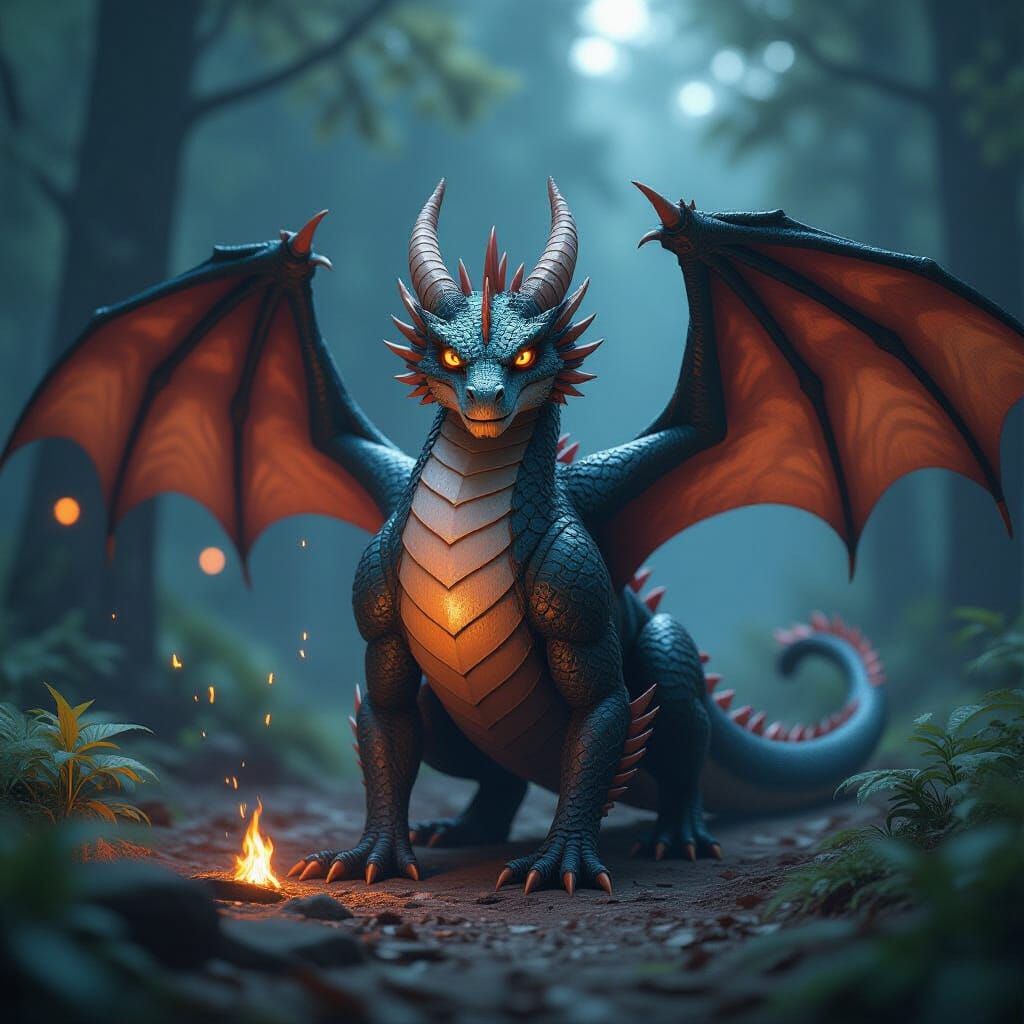 Enchanted Dragon in Epic 3D Cinematic Style