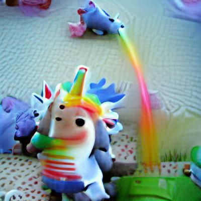 happy rainbow unicorn fun time