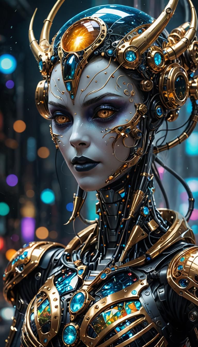 Holographic Alien Landscape in Cosmic Illustration