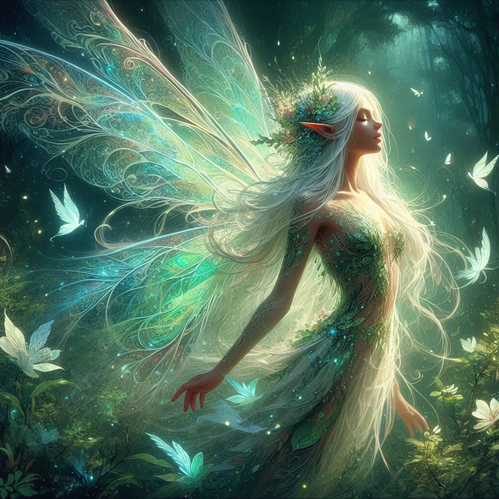 Fairy greets the morning