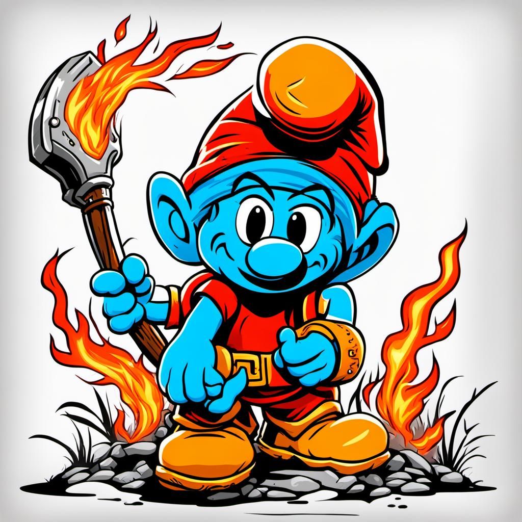Nice Bringer of fire smurf