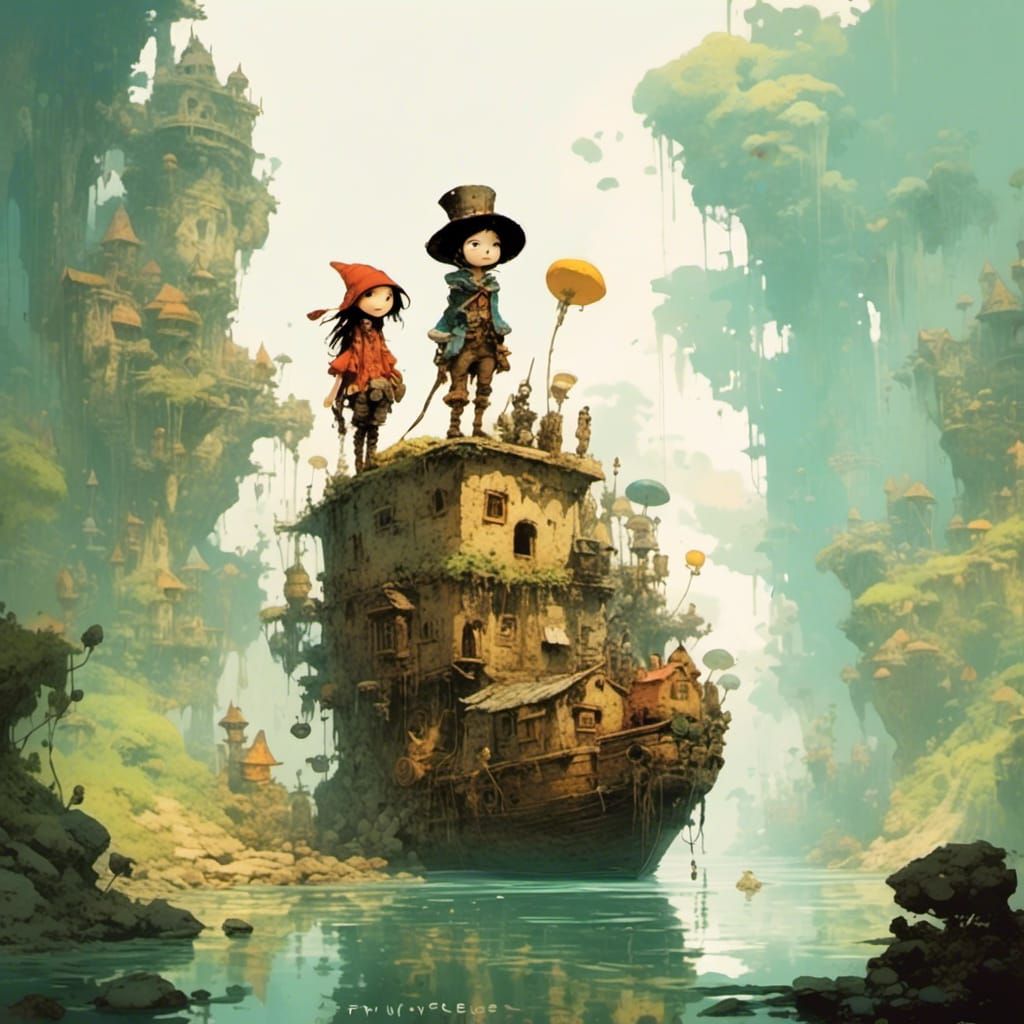 Little Adventurer <lora:Lapillustration:1.0> minimalist