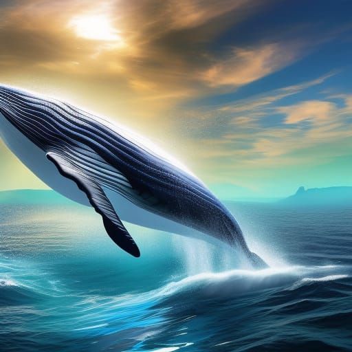 A whales excited jump - AI Generated Artwork - NightCafe Creator