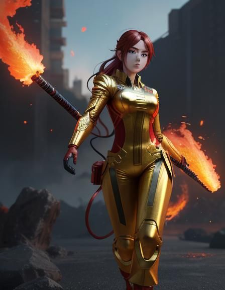 Fire woman