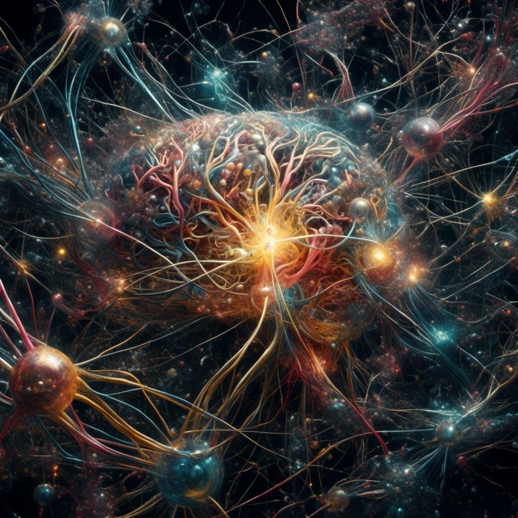 <lora:Mixperiment:1.0>  Magic surrealism, magic realism, dynamic poster ,translucent .transparent ,anatomical brain in a neural web, complex...