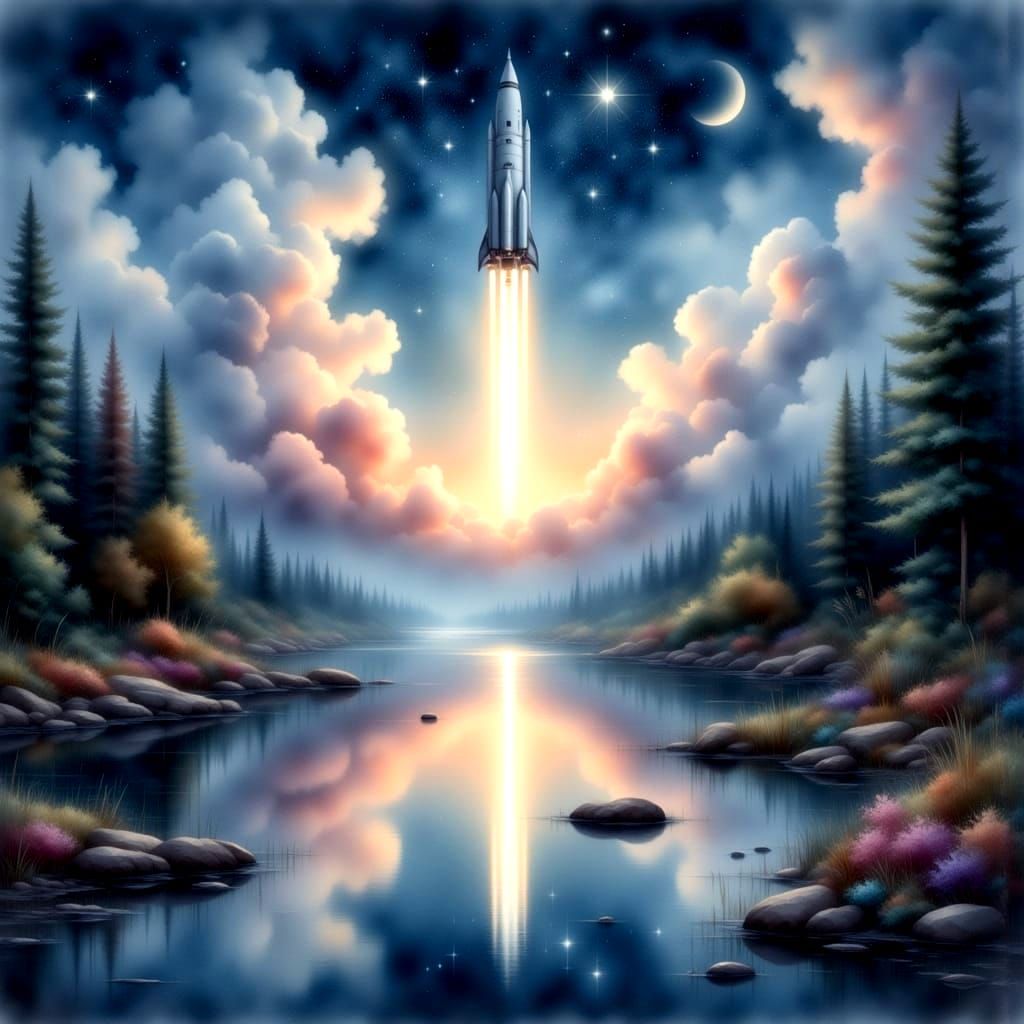 Rocket Launch  by @Jennifer S