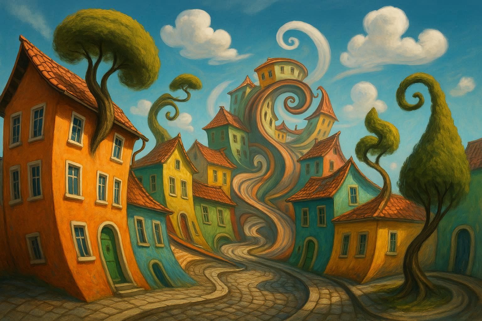 Twisted view of the town