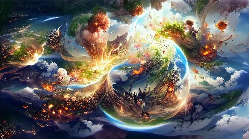 Explosion of Earth