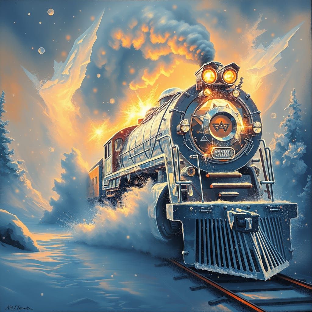 Crystal Locomotive Chugs Through Winter Vortex in Whimsical ...