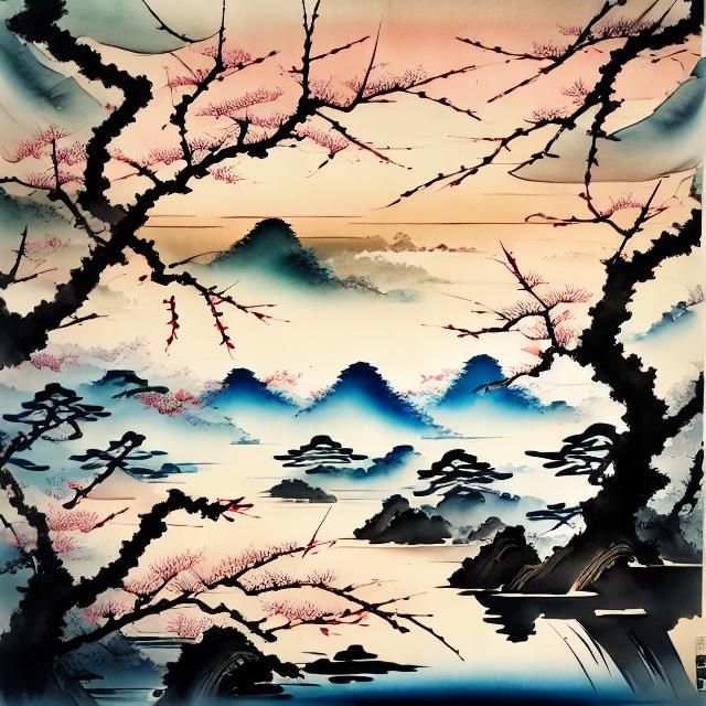 scène de vie typiquement japonaise dans le style bien précis ukiy <lora:Suno:1.0> o-e <lora:ChinesePainting SD15:1.0> <lora:Coherent:1.0>