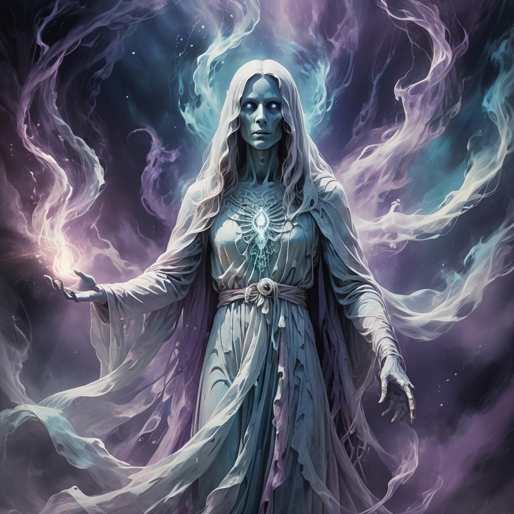 Ethereal Ghost in Mystical Realm Concept Art