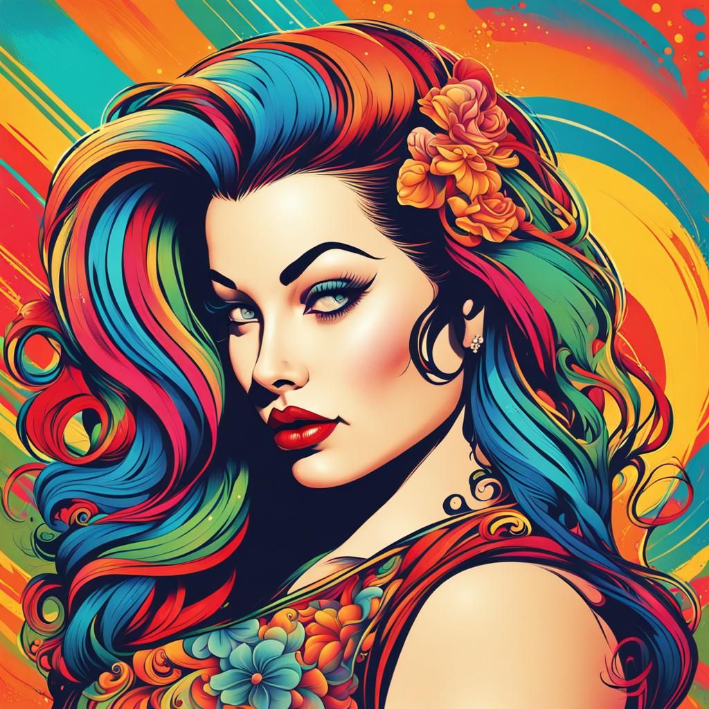 retro pinup style