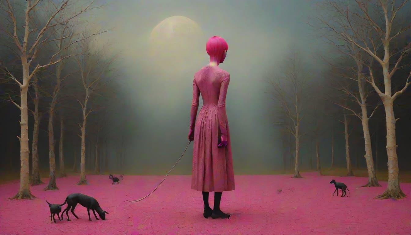 Ethereal Macabre Fantasy in Impasto Style