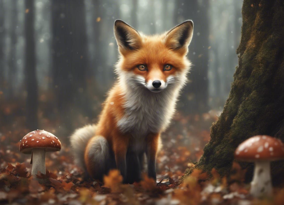 autumn fox - AI Generated Artwork - NightCafe Creator