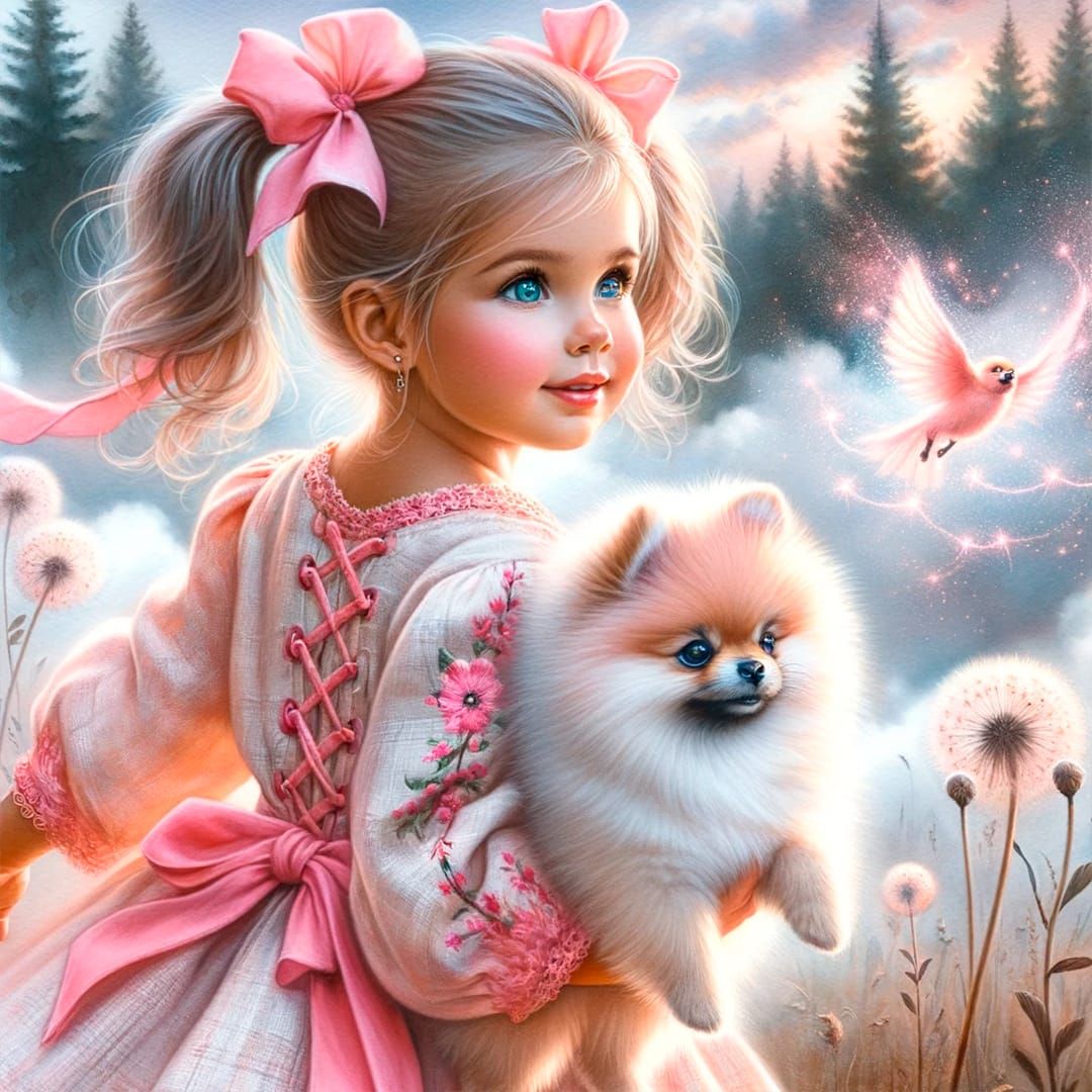 child and dog