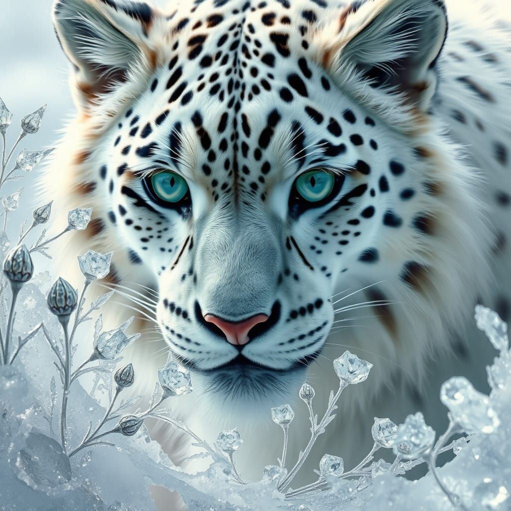 Snow leopard  by @Skyangel