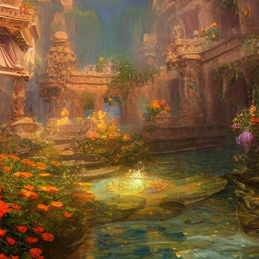 Christmas Decorations in Expressionist Oil Painting Style