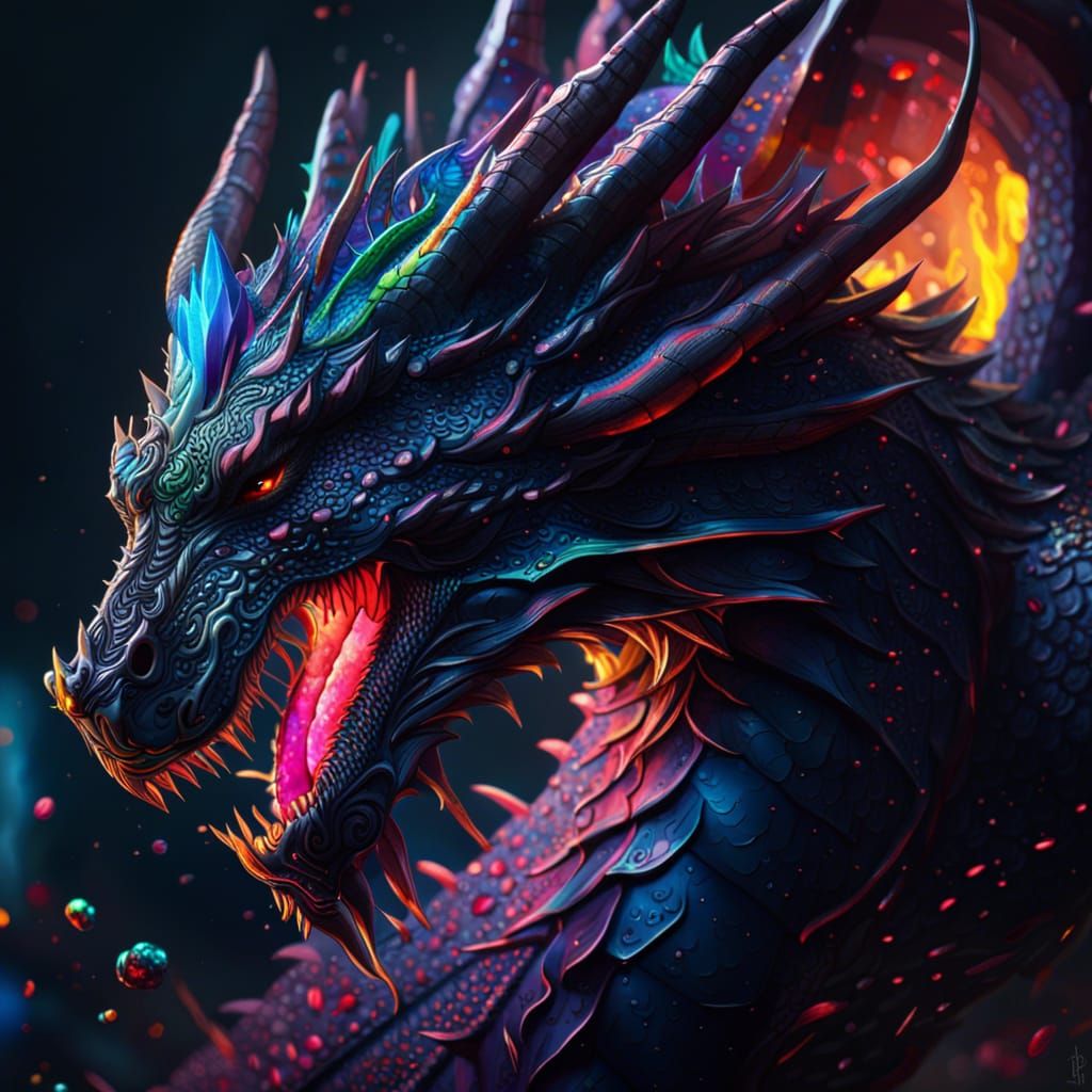 Colorful Dragon  by @tv_art724