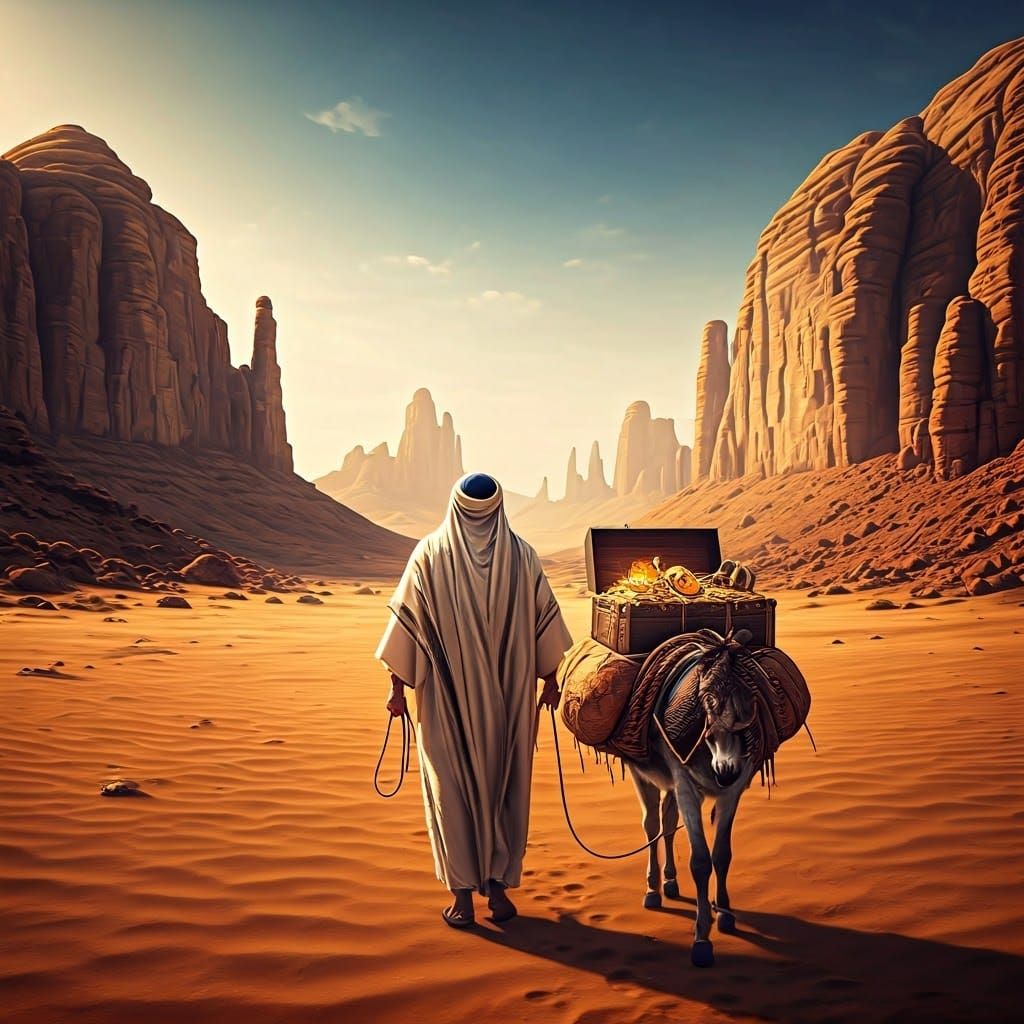 Traditional Jewish Man Embarks on an Epic Desert Quest in Vi...