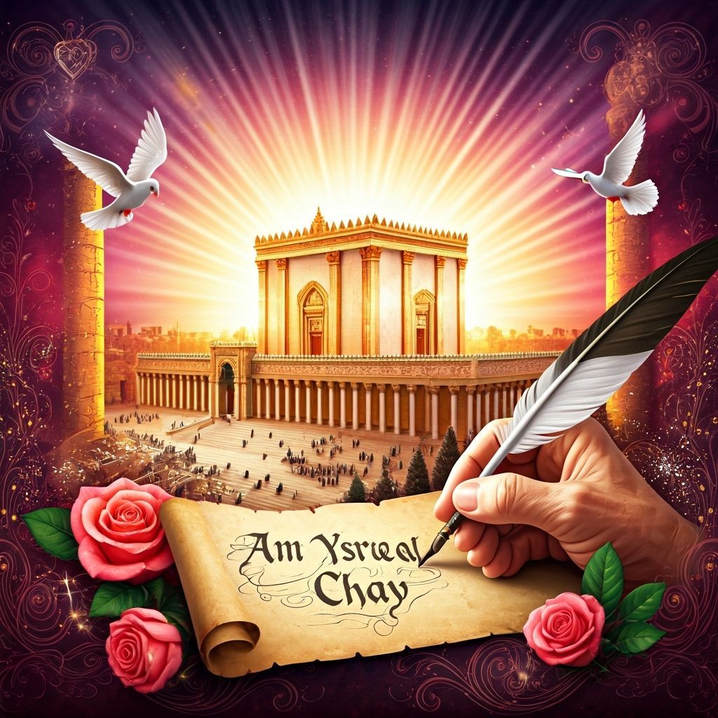 Jerusalem Temple Illustration in Ancient Style