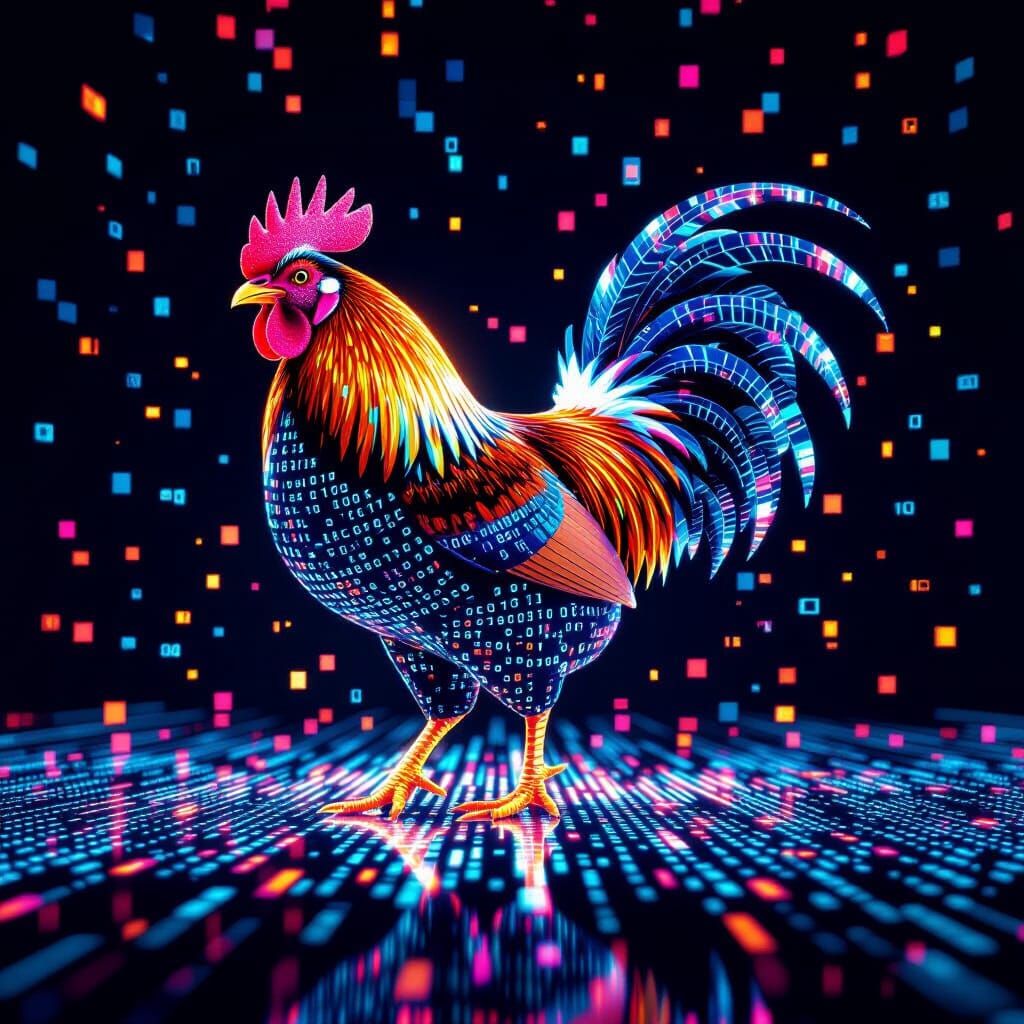 Digital Rooster   by @Mudslide55