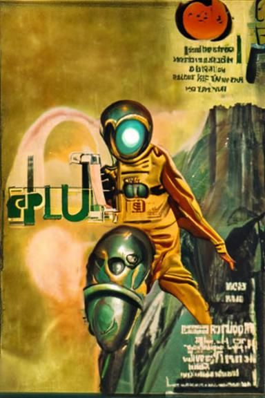 Pulp sci-fi magazine cover