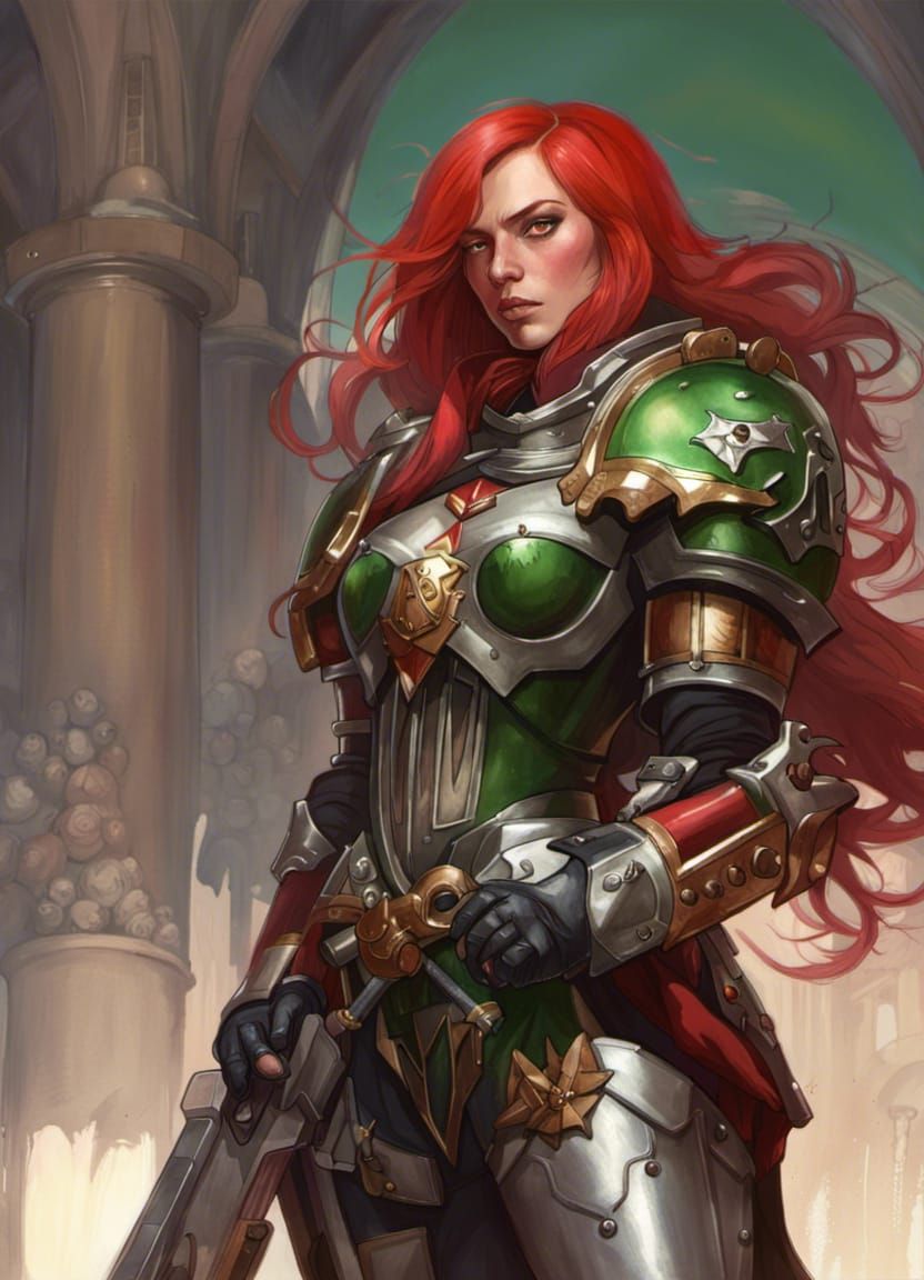 ADEPTA SORORITAS, with red hair