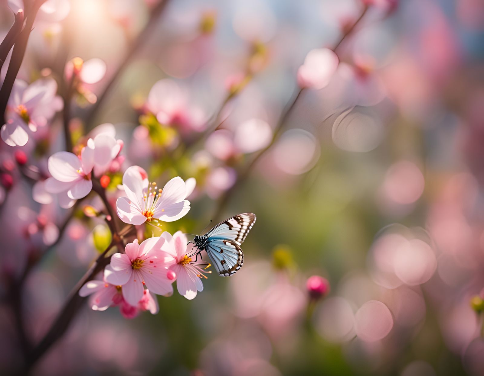 White Butterfly in Spring