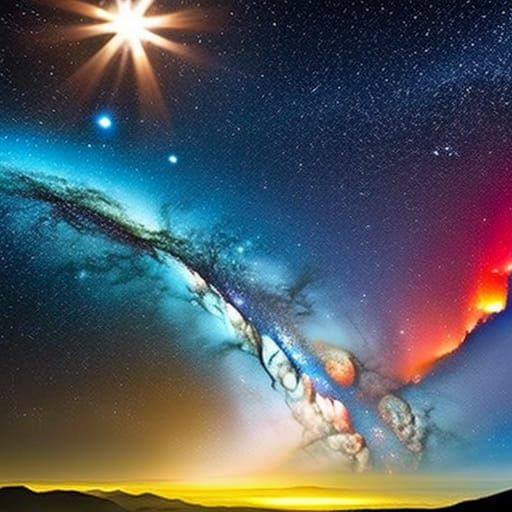 God creating the universe