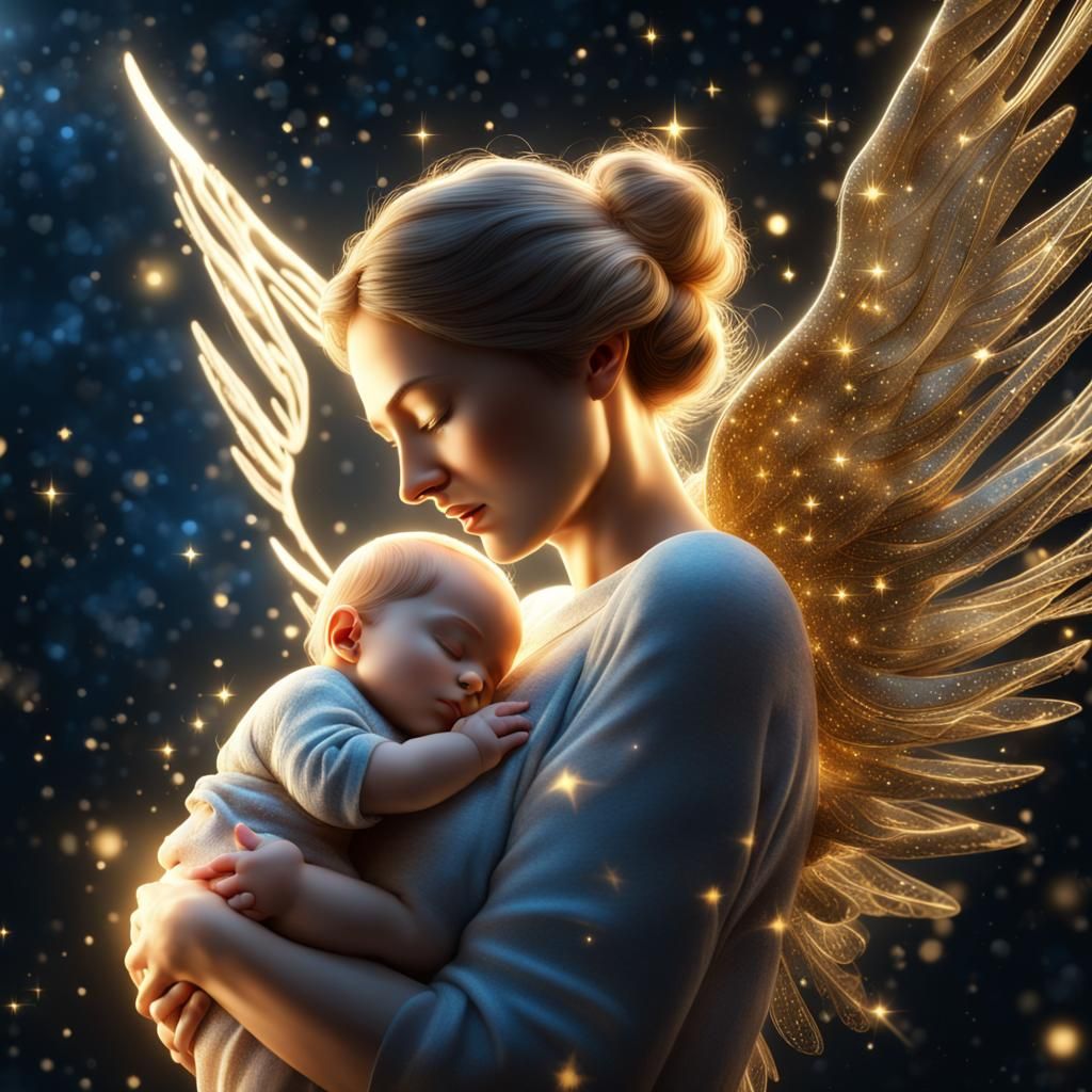 A mother cradles her baby - AI Generated Artwork - NightCafe Creator